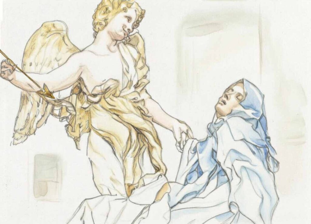 O Pão Vivo 7 sta teresa davilla e anjo aquarela copiar 1 O Pão Vivo