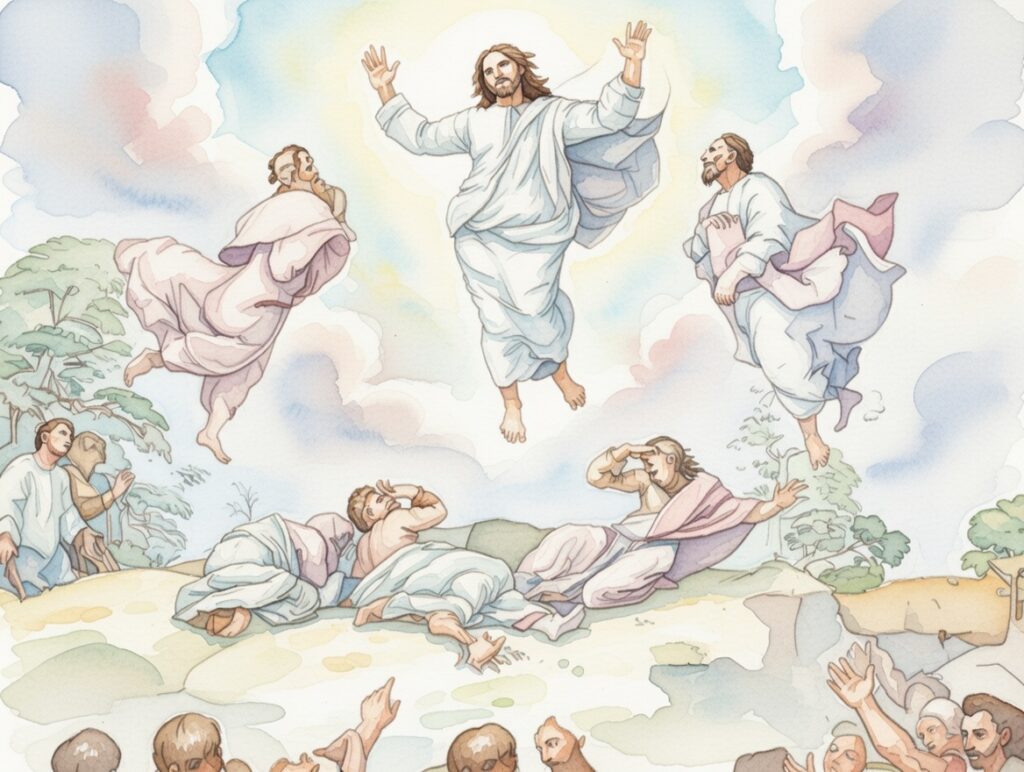 O Pão Vivo 10 transfiguracao de jesus rafael aquarela O Pão Vivo