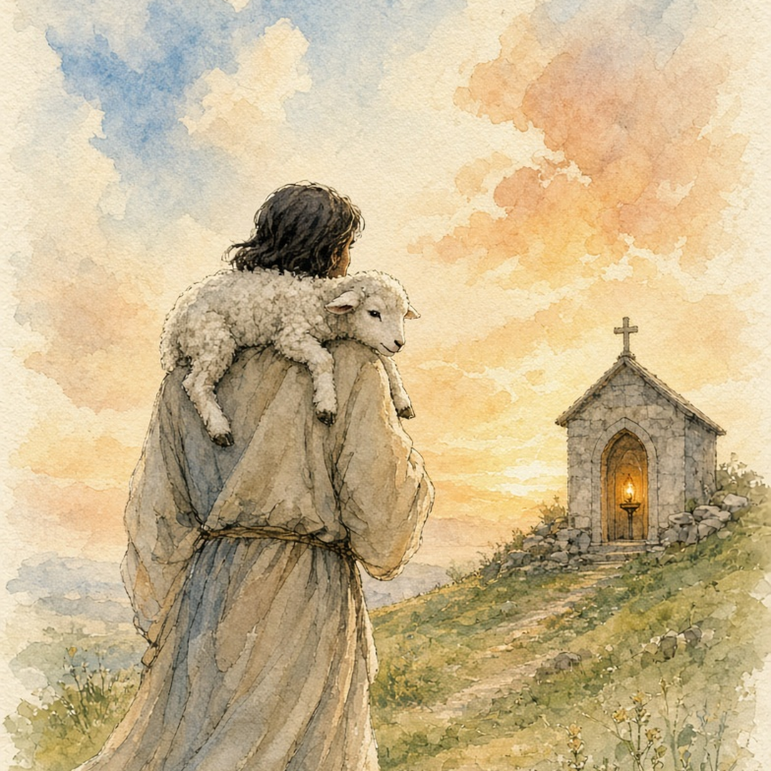 A parábola da ovelha perdida: Ele no ombro a elegeu (Lucas 15) 1 A parábola da ovelha perdida: Ele no ombro a elegeu (Lucas 15)